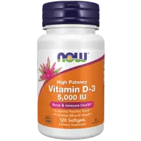 NOW Vitamin D3 5000 IU 120 softgels