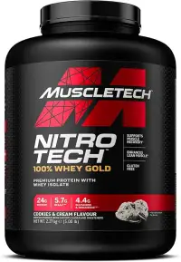 MuscleTech Nitro Tech 100% Whey Gold 2.27kg Küpsised ja kreem