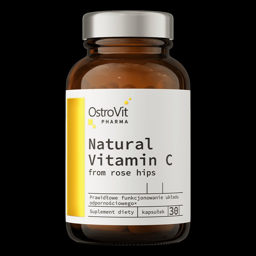 OstroVit Pharma Natural Vitamin C from Rose Hips - 30 Capsules